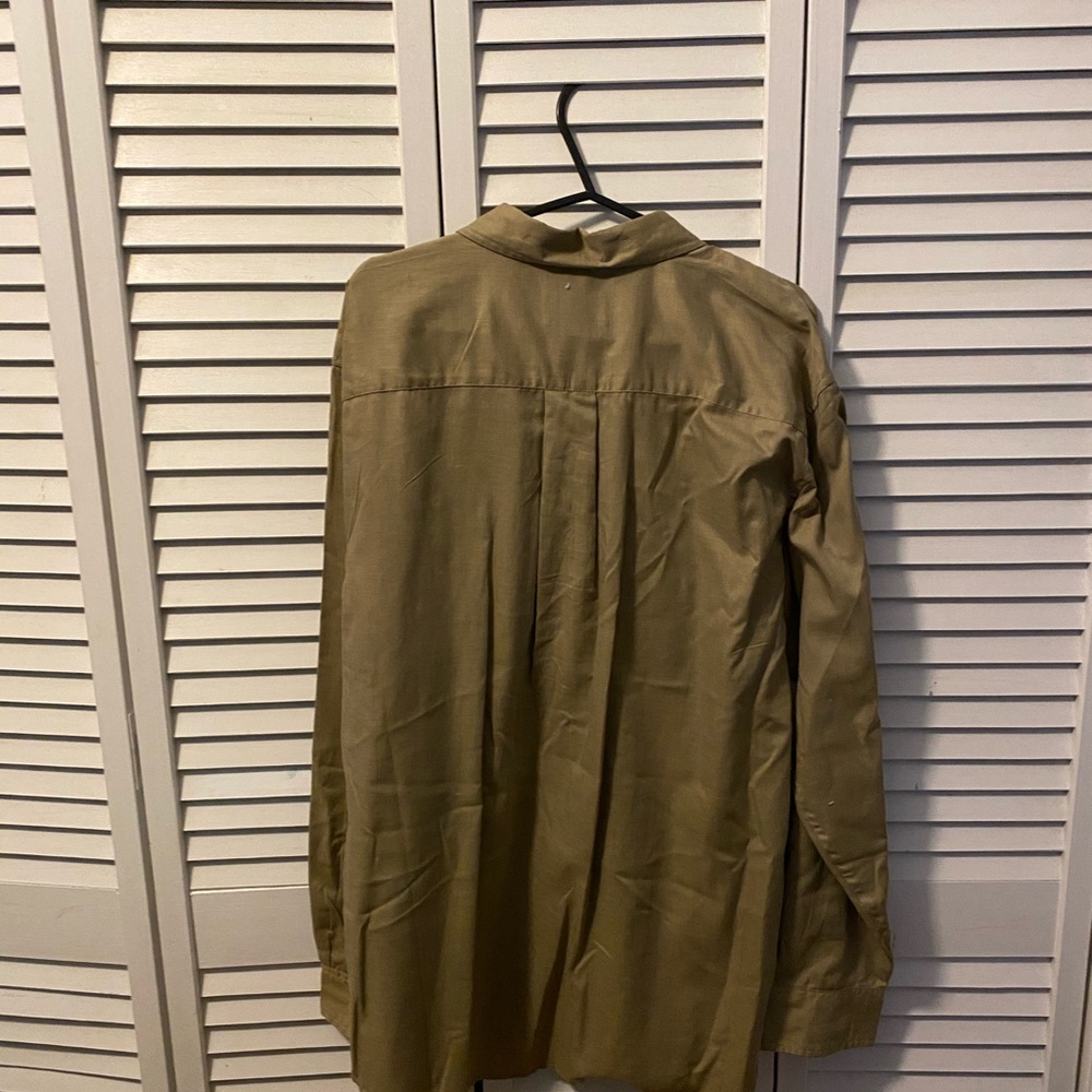 Basic Editions tan button down - Picture 3 of 3